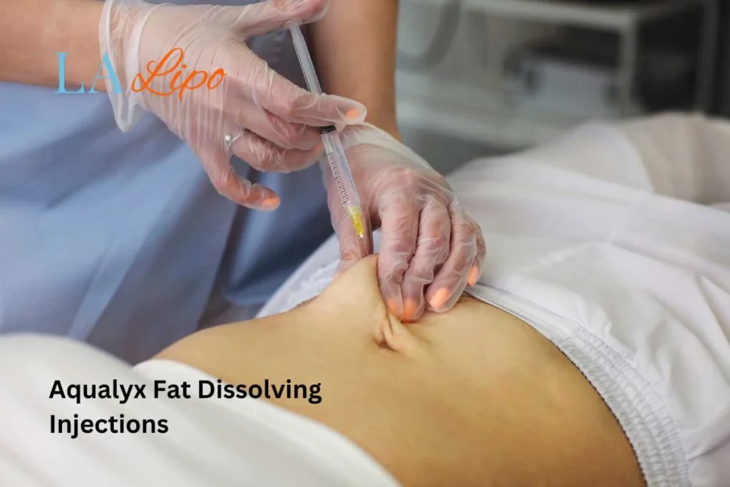 woman having fat dissolving injections Lytham St Anne's in the stomach