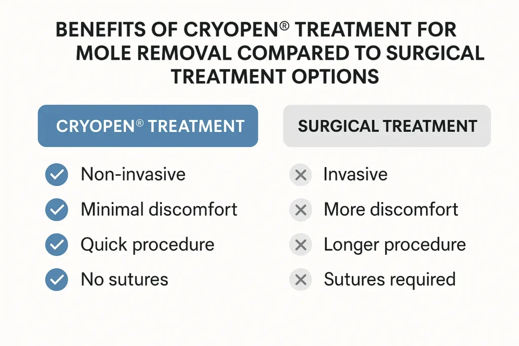 Benefits of professional mole-removal assessment at LA LIPO Lytham St Anne's